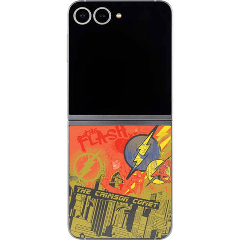 DC Comics The Flash City Collage Art Galaxy Z Flip6 Skin